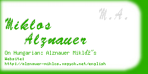 miklos alznauer business card